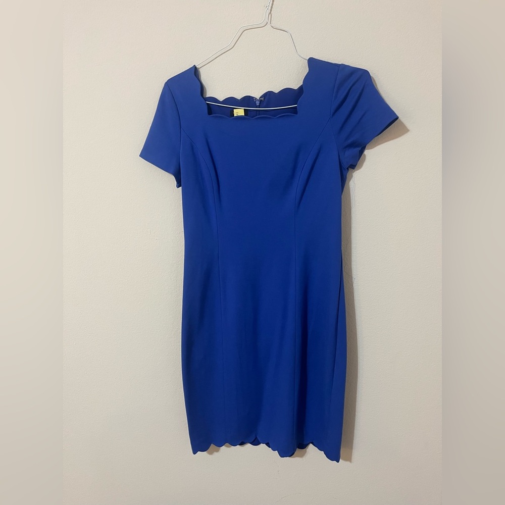 Talbots Scalloped Neck Ponte Sheath Dress